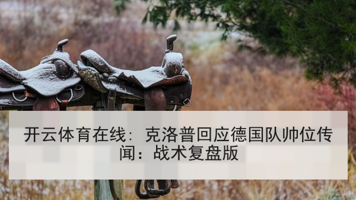 开云体育在线: 克洛普回应德国队帅位传闻：战术复盘版